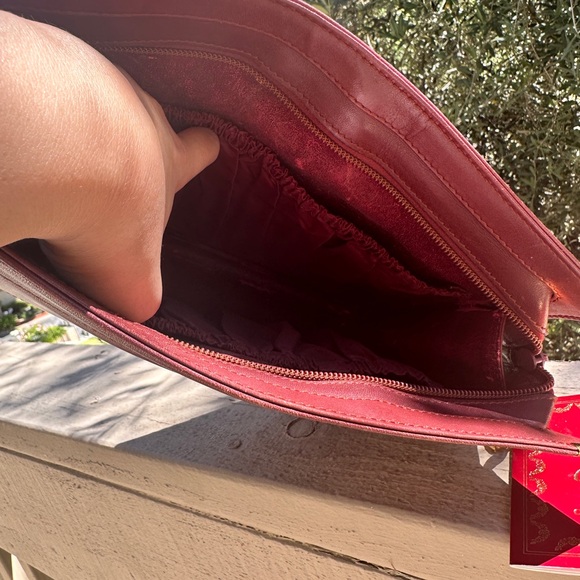 Cartier Burgundy Leather Clutch Vintage - Picture 6 of 8